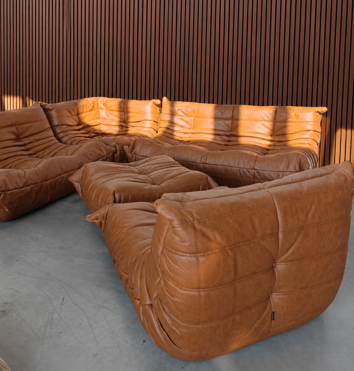 Ligne Roset Togo Modular Set – Cognac Leather