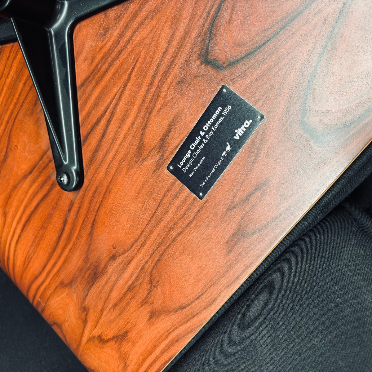 Vitra Eames Lounge Chair & Ottoman – Black Twill (60th Anniversary Limited Edition)