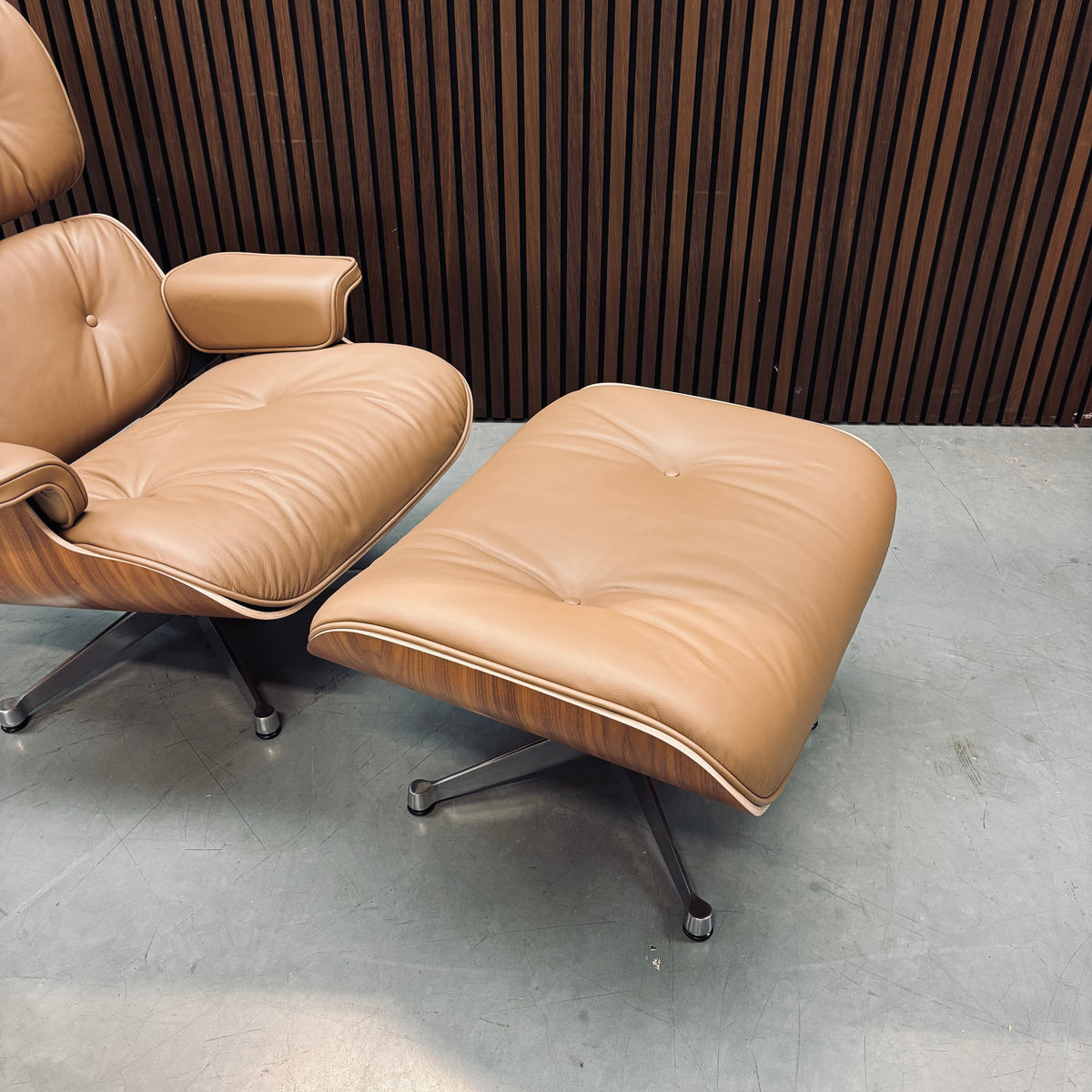 Eames Lounge Chair | Walnut Shell & Ocher Leather