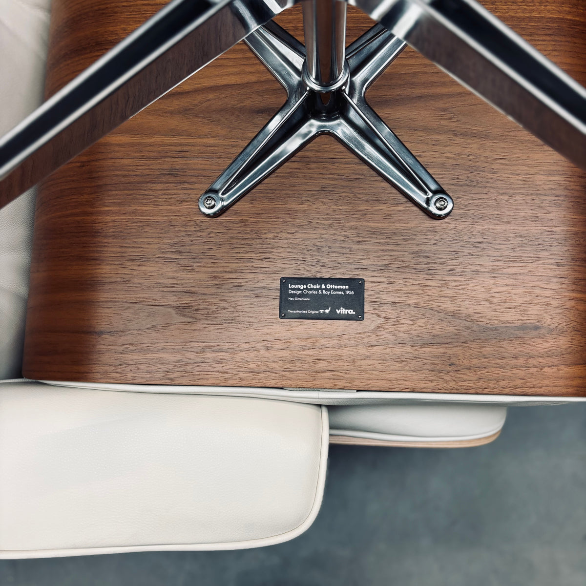Vitra Eames Lounge Chair | Dark Walnut & Snow Leather