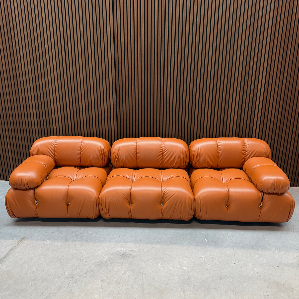B&B Italia Camaleonda Modular Sofa – Brown Leather