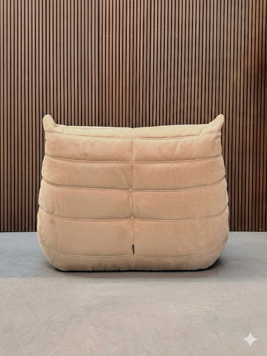 Togo Lounge Chair - One-seater Beige Alcantara