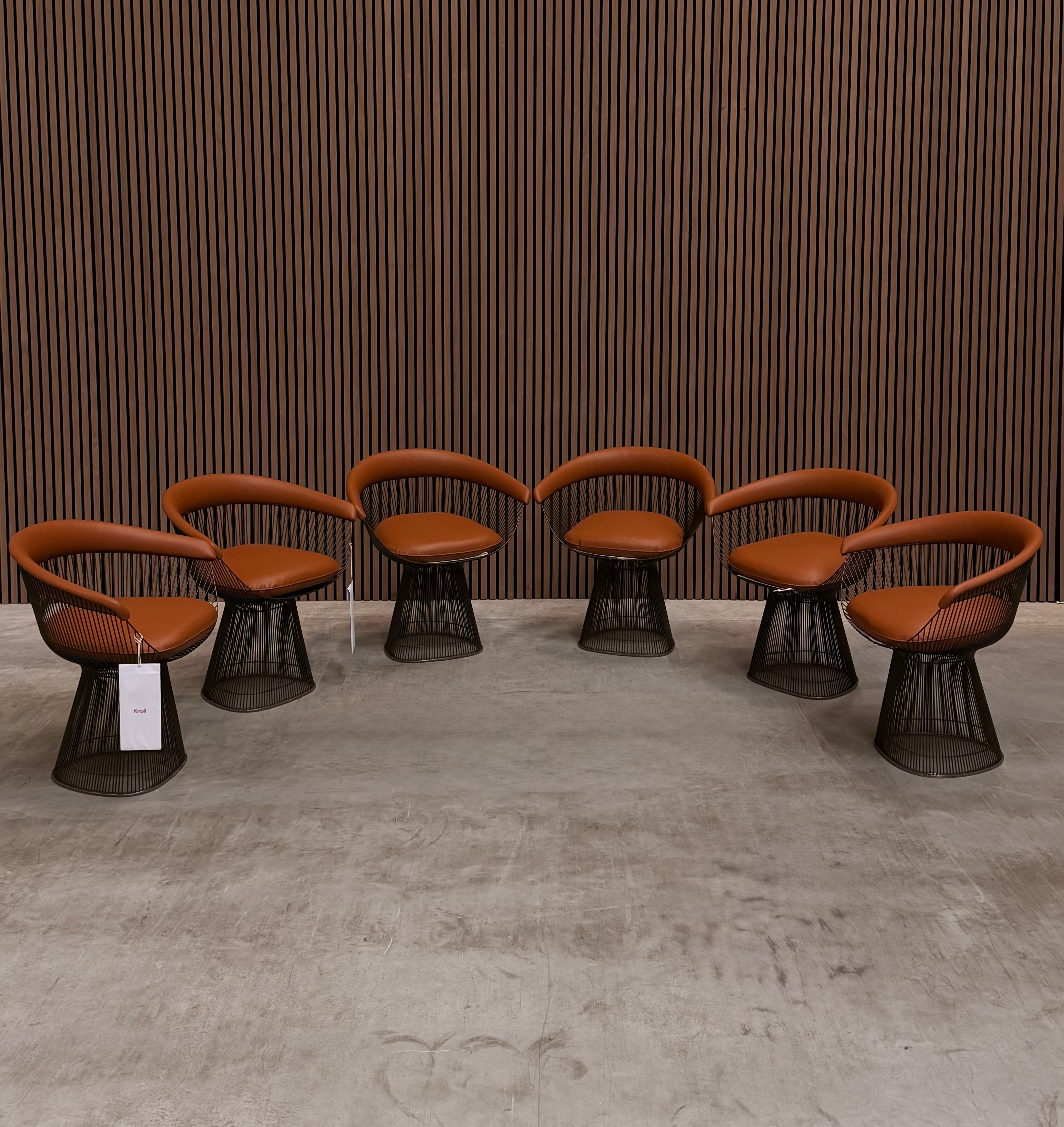 Knoll Warren Platner Chair - Volo Leather Congac