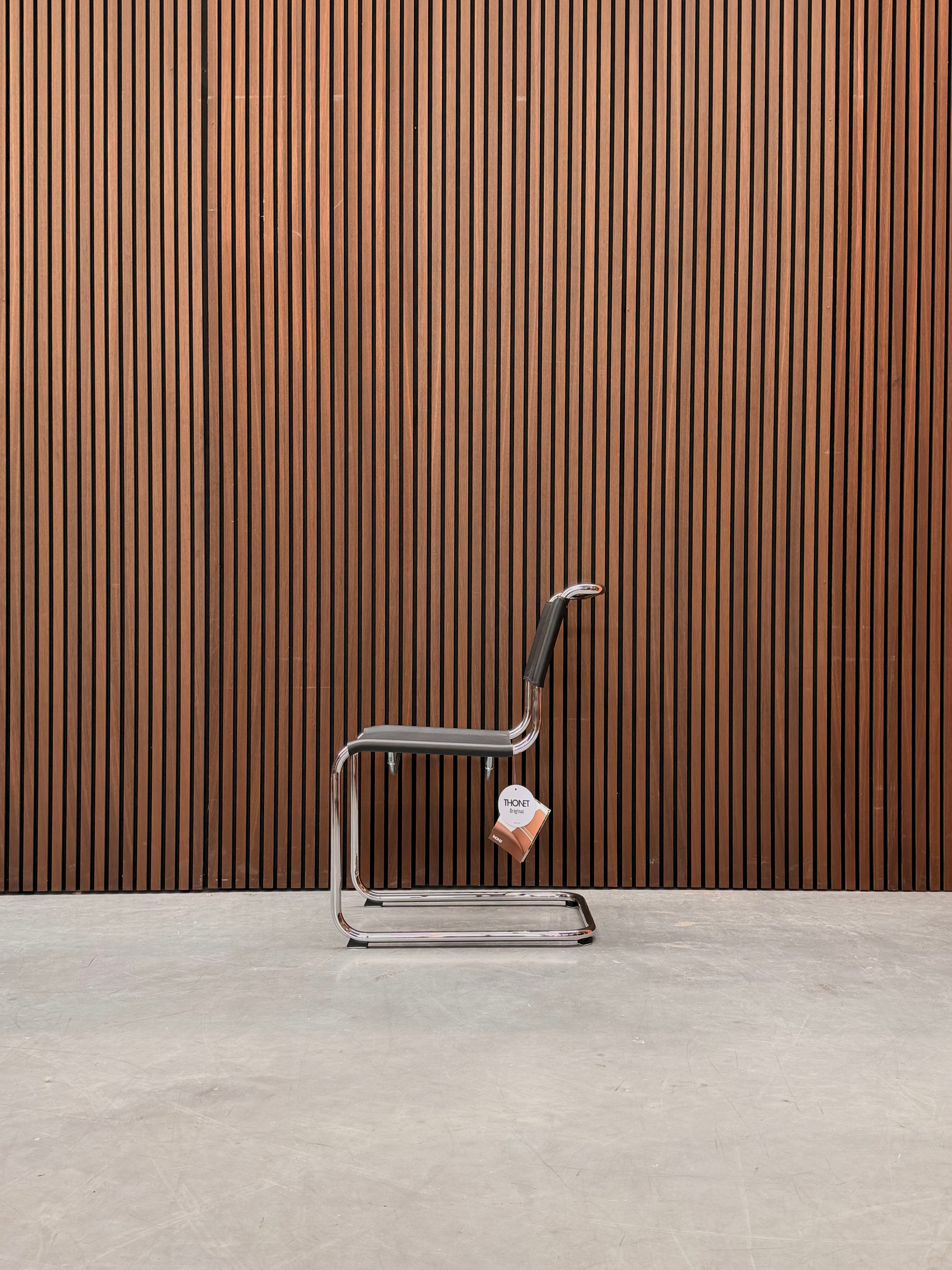 Thonet S 33 Chair - Black Butt Leather