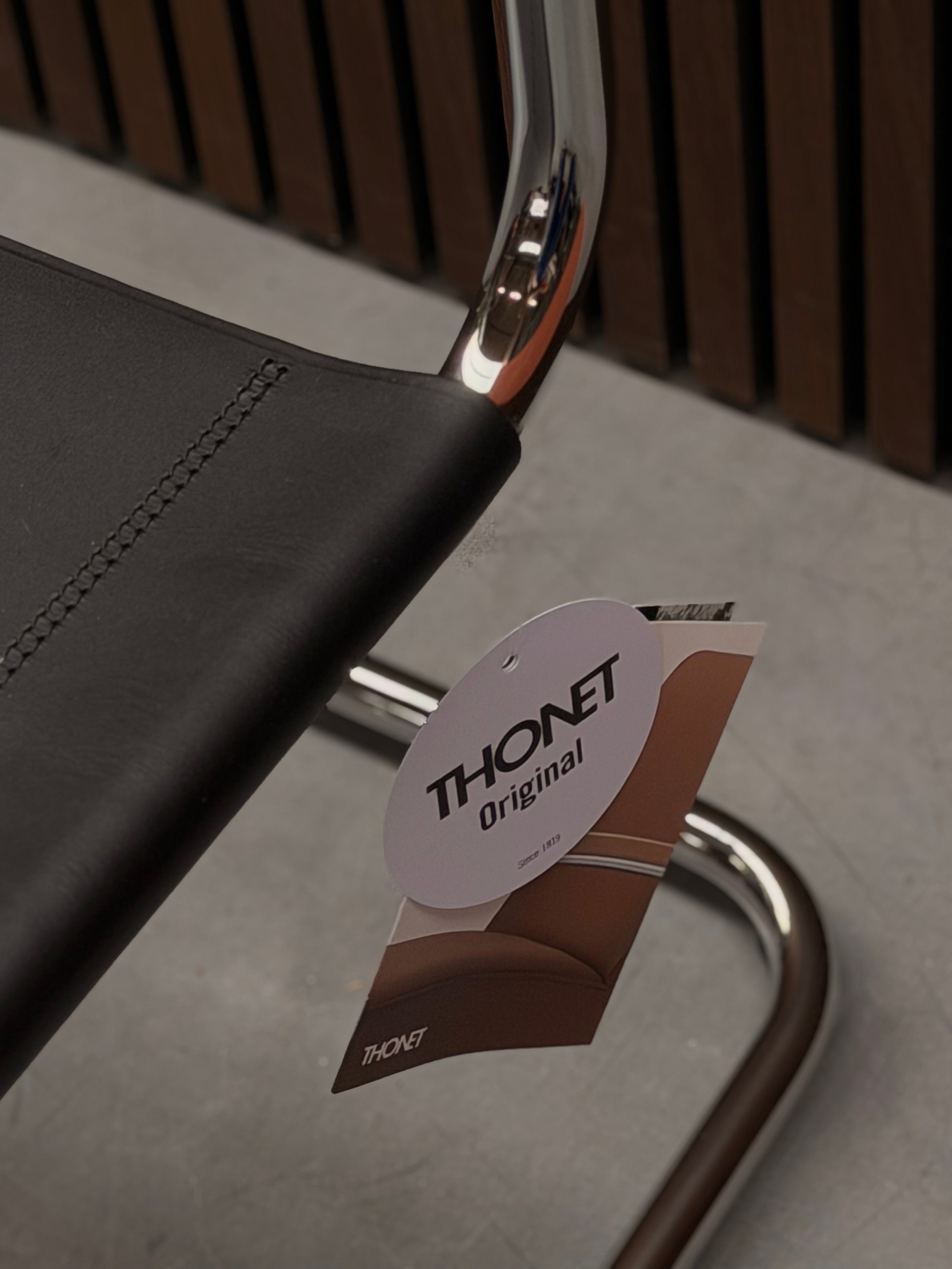 Thonet S 33 Chair - Black Butt Leather
