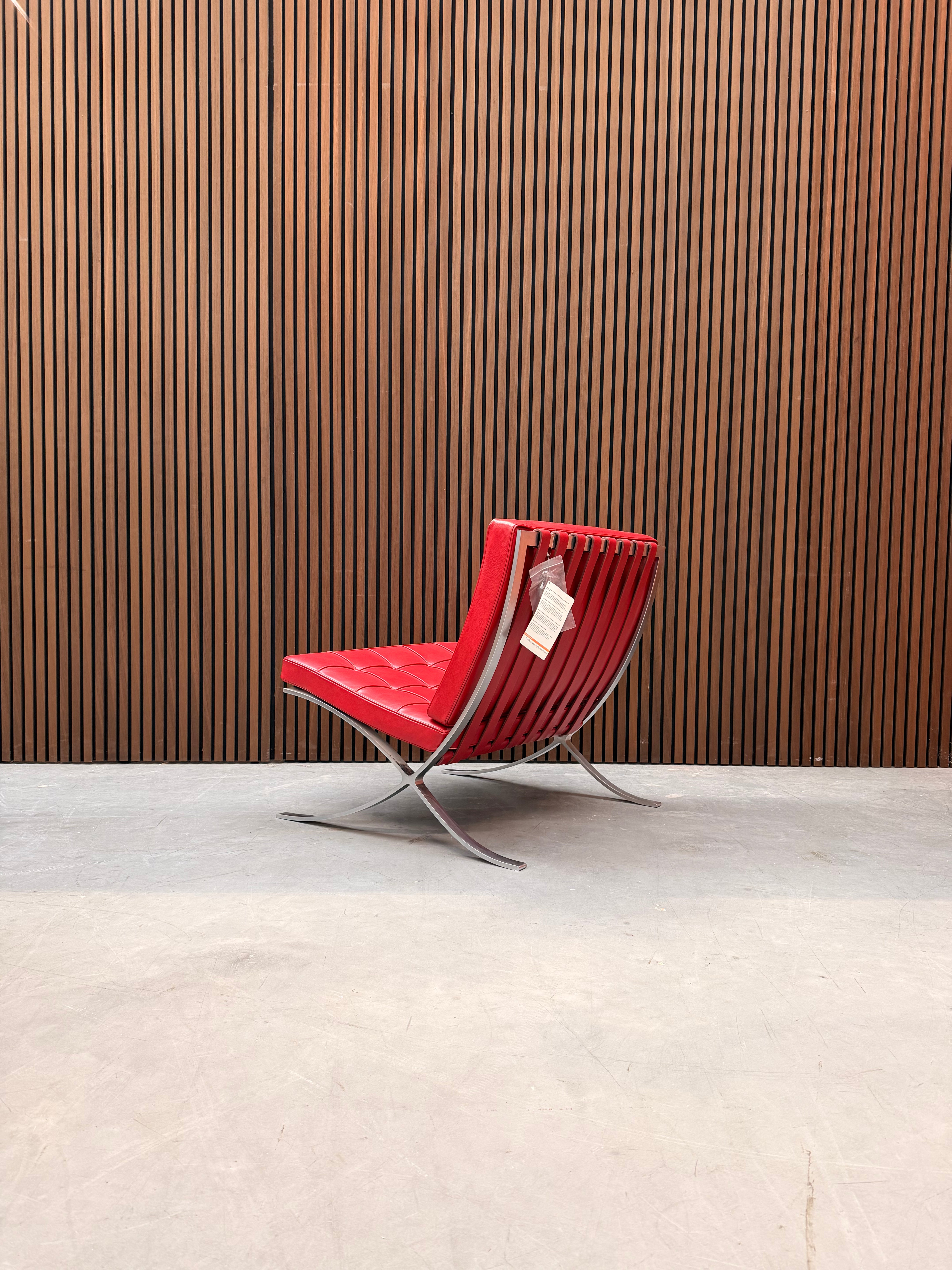 Knoll Barcelona Chair - Volo Leather Red
