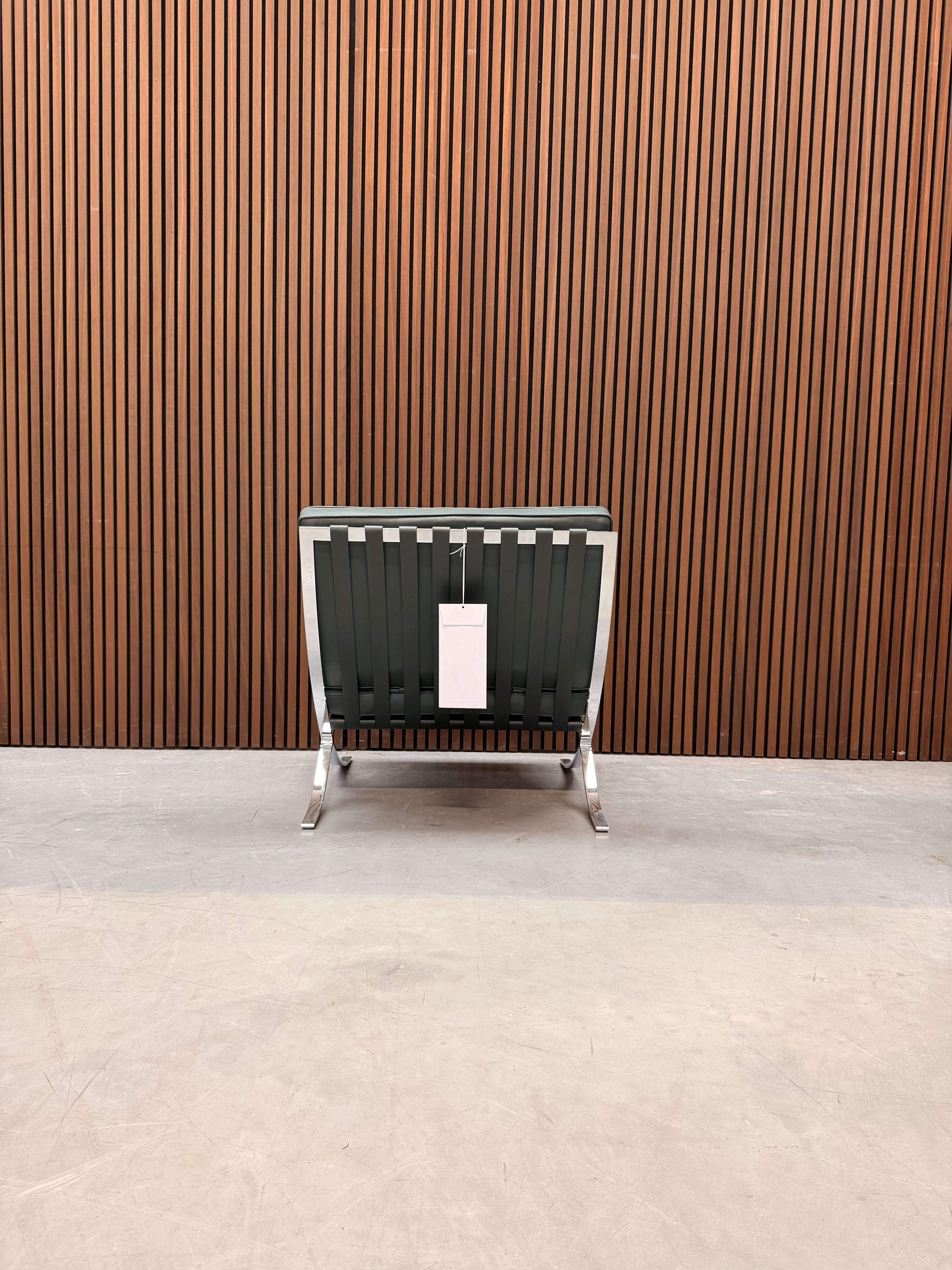 Knoll Barcelona Chair - Volo Leather Bauhaus Green