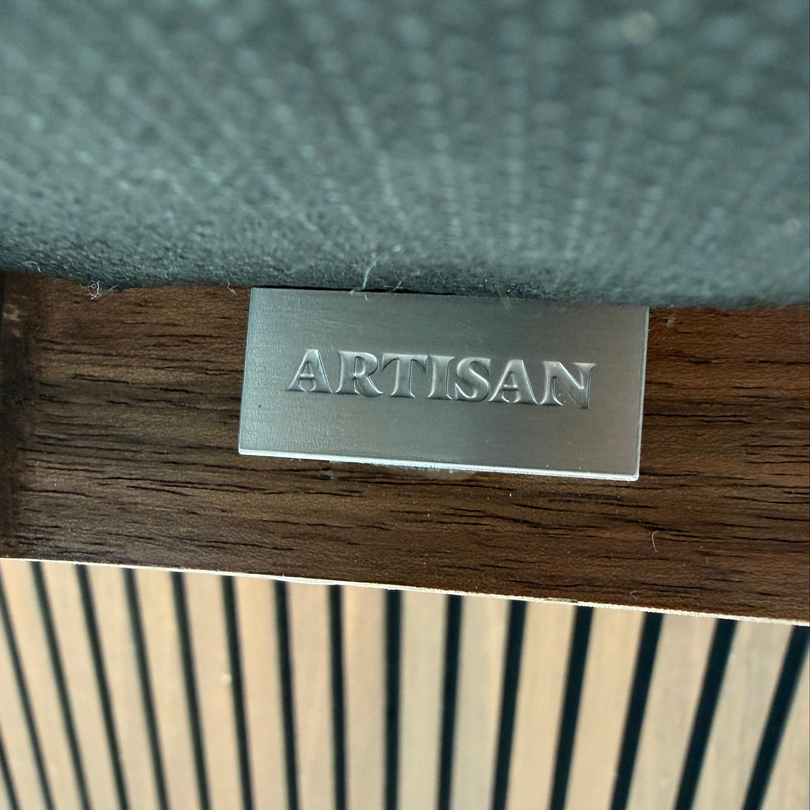 Artisan Neva Light 65 Bar Stool - Zenith Black Leather European Walnut