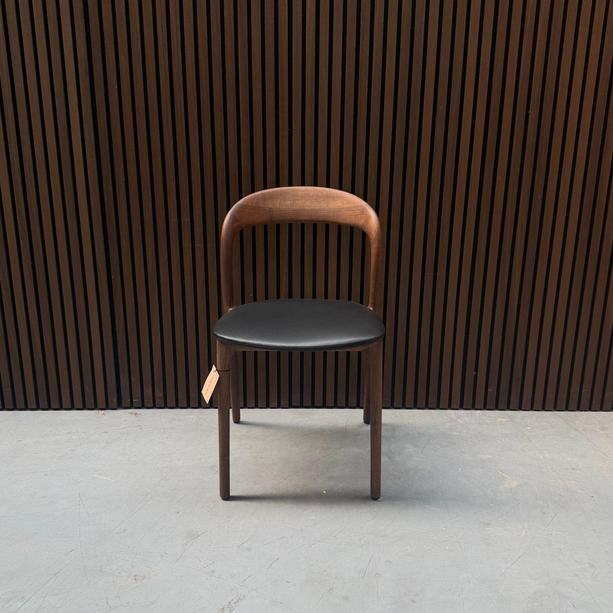 Artisan Neva Light Chair - Zenith Black Leather European Walnut