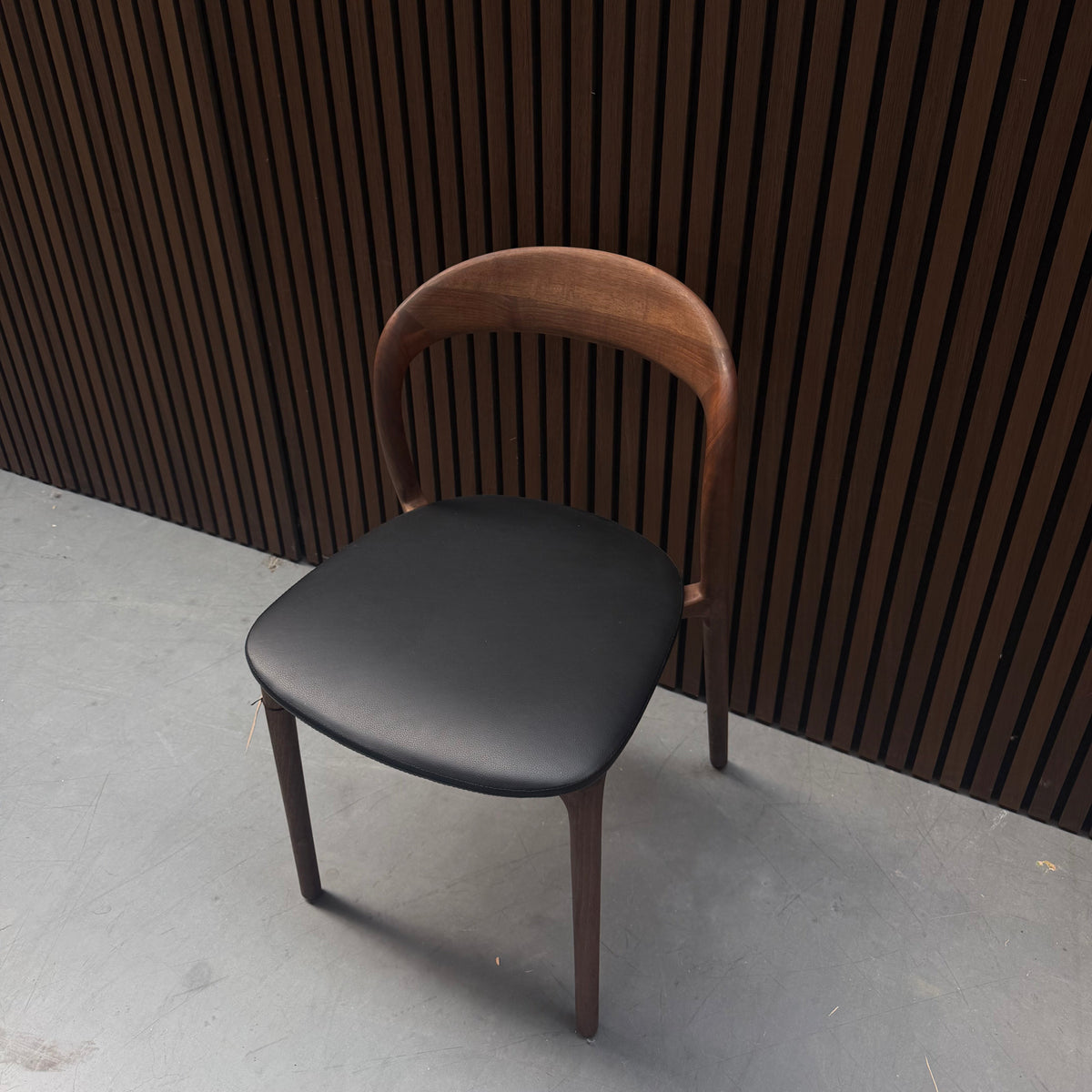 Artisan Neva Light Chair - Zenith Black Leather European Walnut