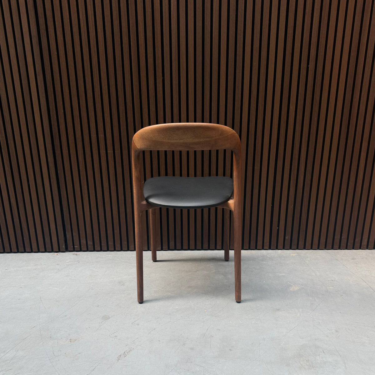 Artisan Neva Light Chair - Zenith Black Leather European Walnut