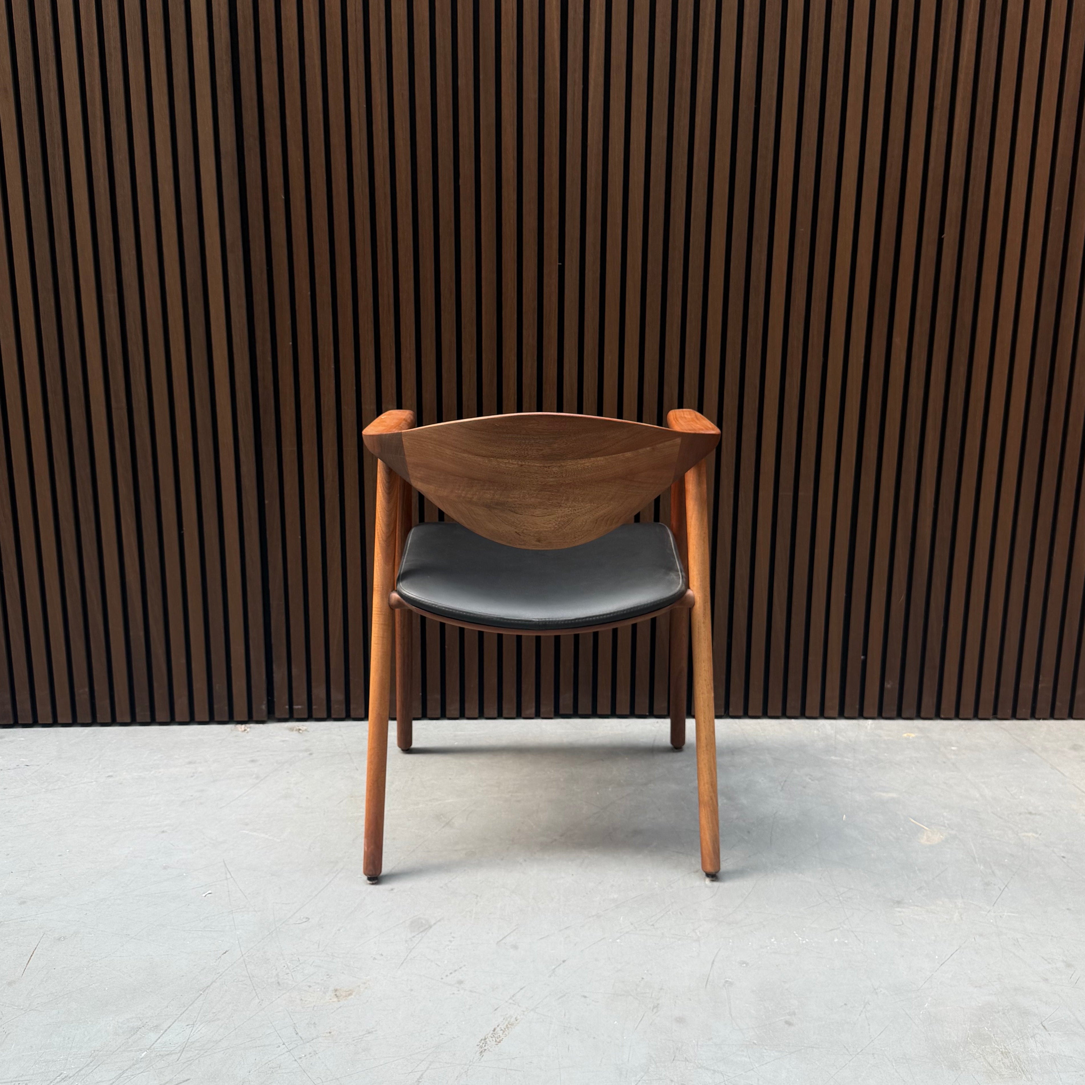 Artisan Naru Chair - Zenith Black Leather European Walnut