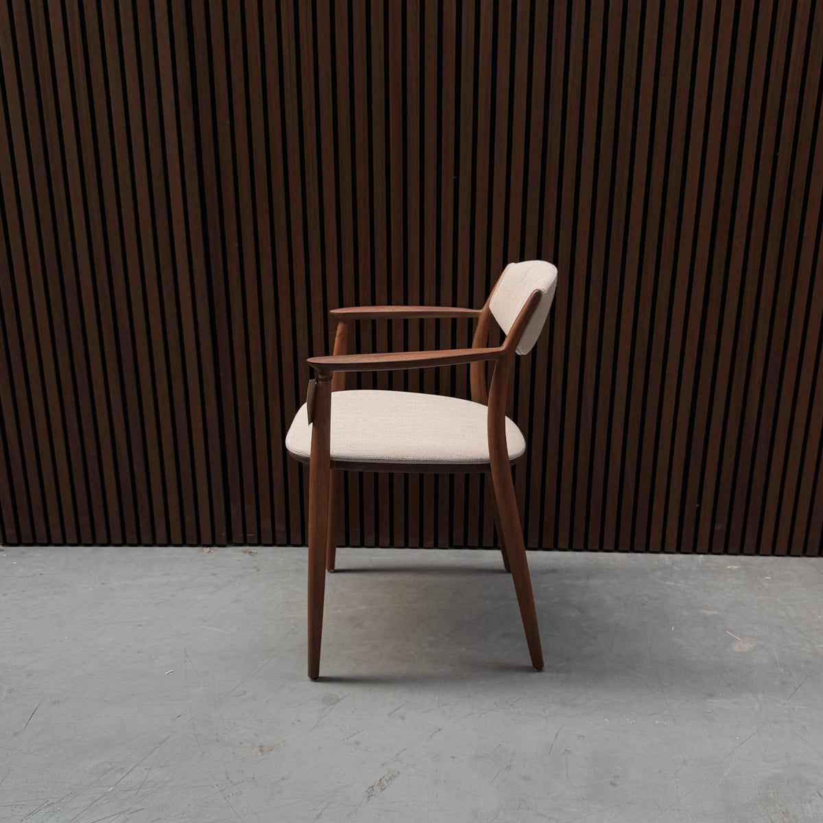 Artisan Nila Wooden Back Chair | Fabric European Walnut