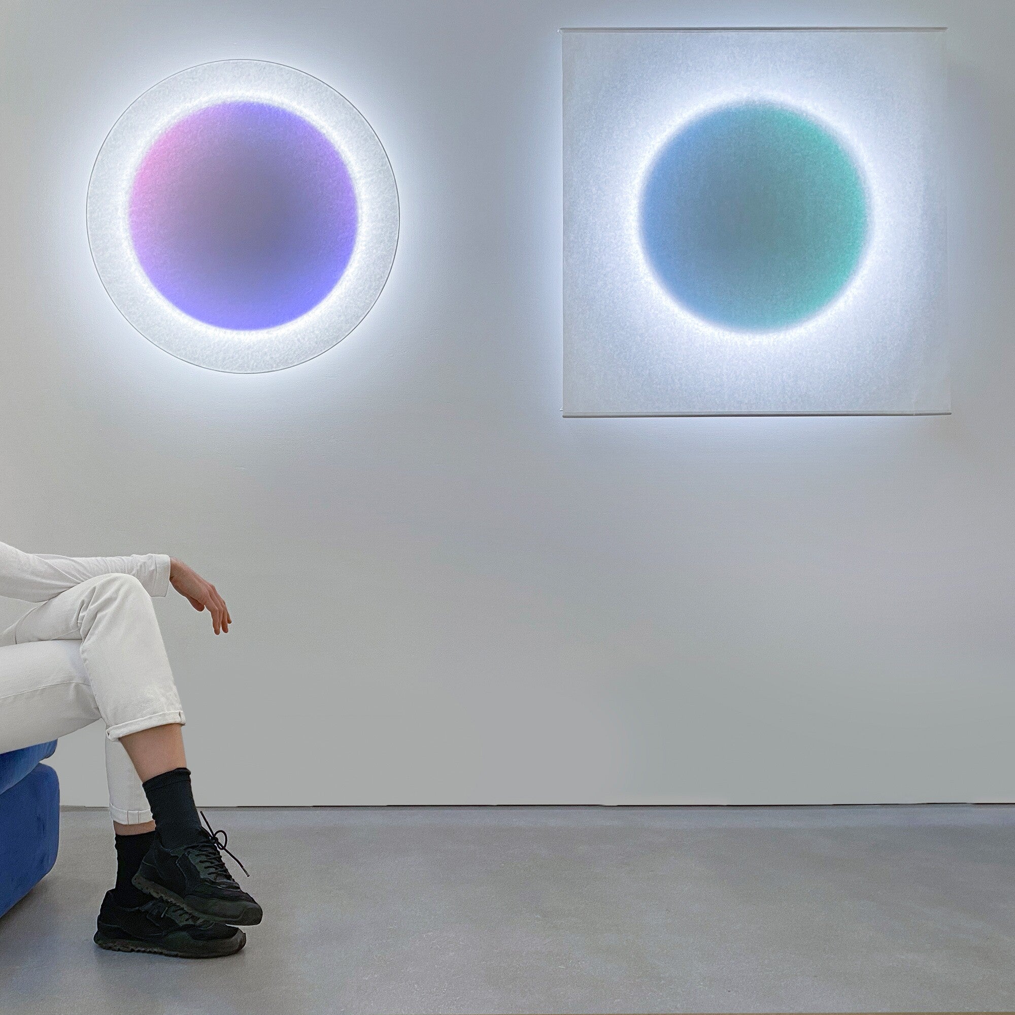 Ingo Maurer Moodmoon RGBW SQ75 LED Wall Lamp