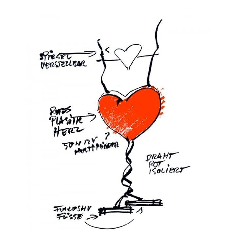 Ingo Maurer One From The Heart Table Lamp