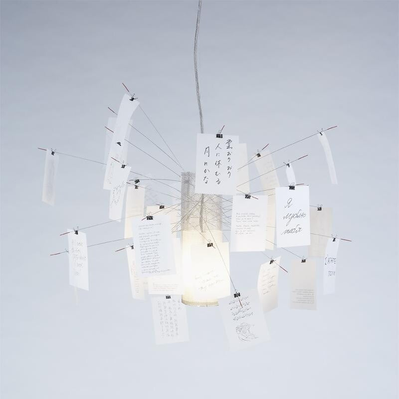 Ingo Maurer Zettel'z 5 Suspension Lamp Ø80cm