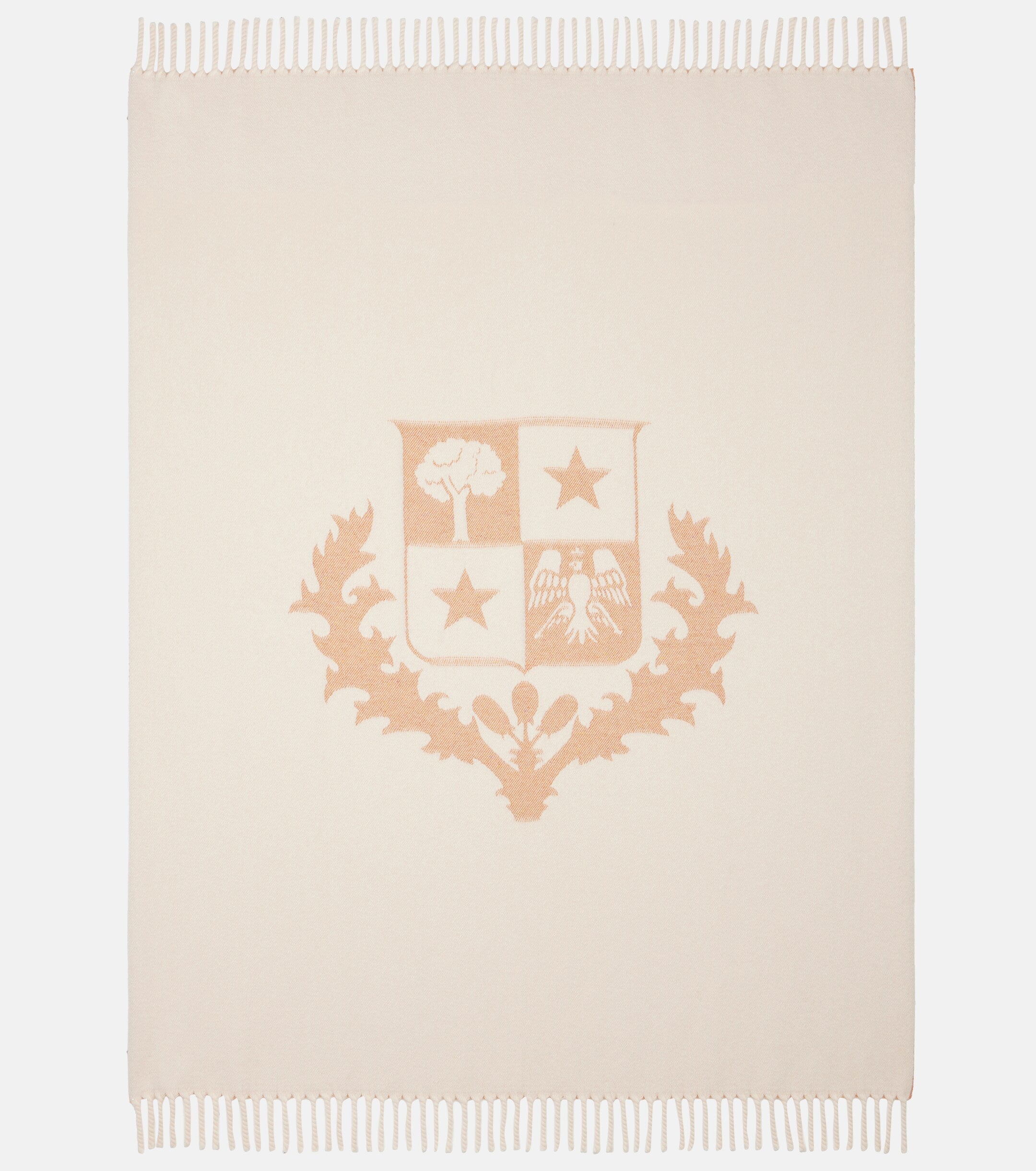 Loro Piana Crest Fringed Cashmere Throw