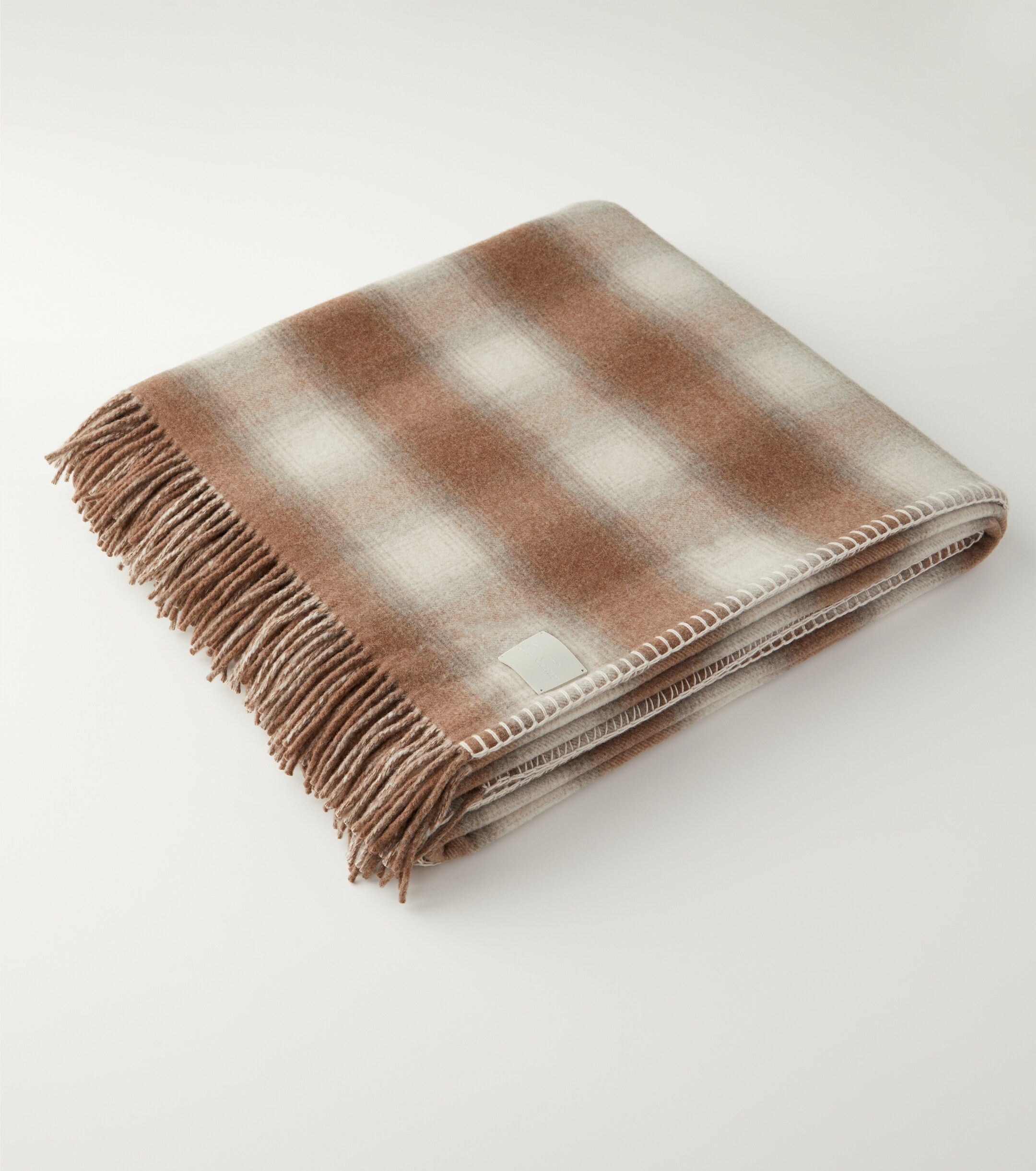 Loro Piana Plaid wool and cashmere flannel throw