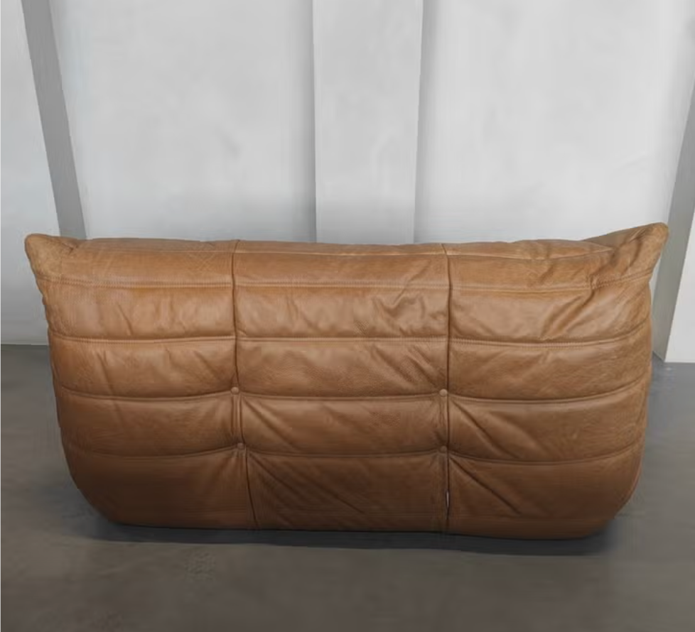 Ligne Roset Togo 2-Seater Sofa – Camel Leather