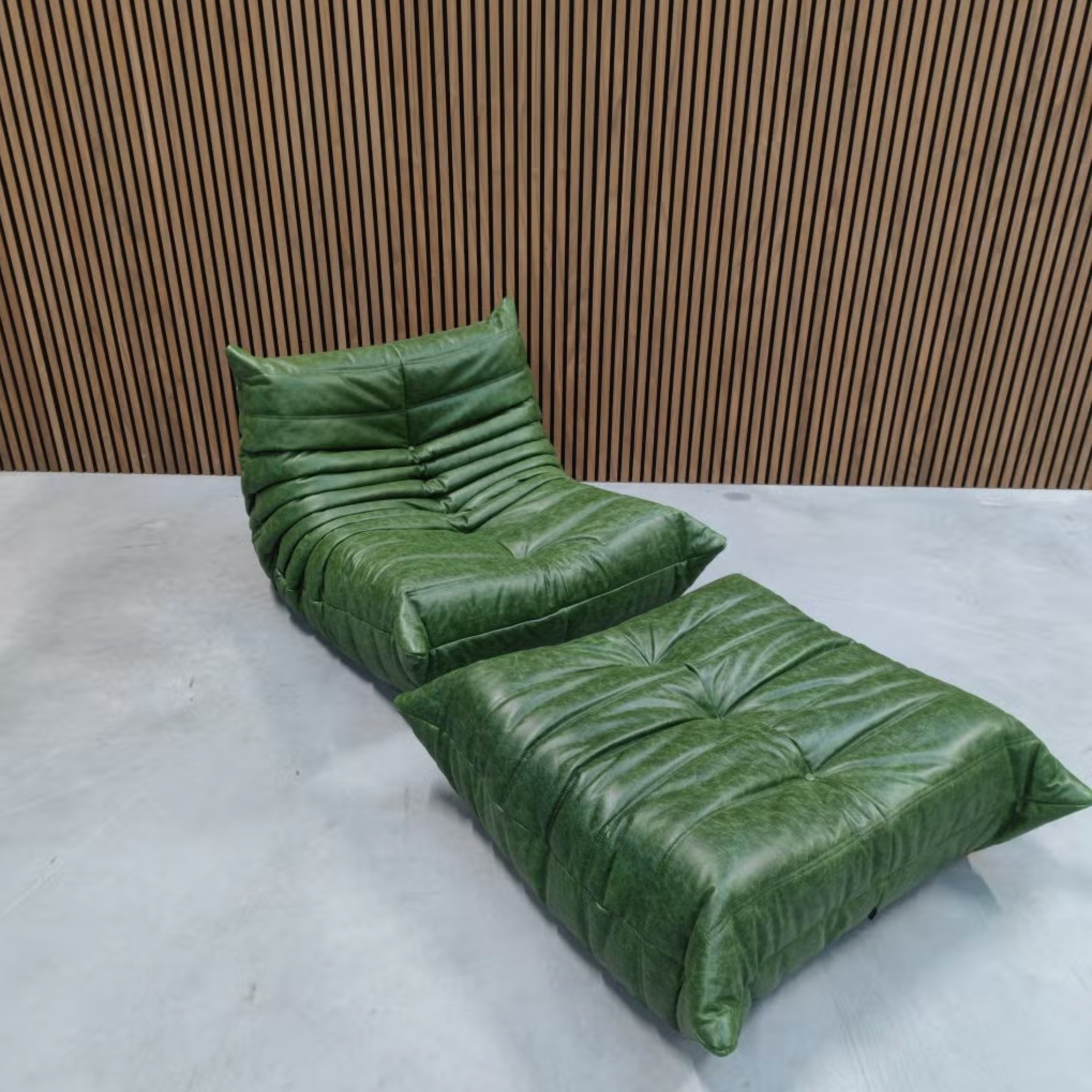 Ligne Roset Togo Modular Set – Green Leather
