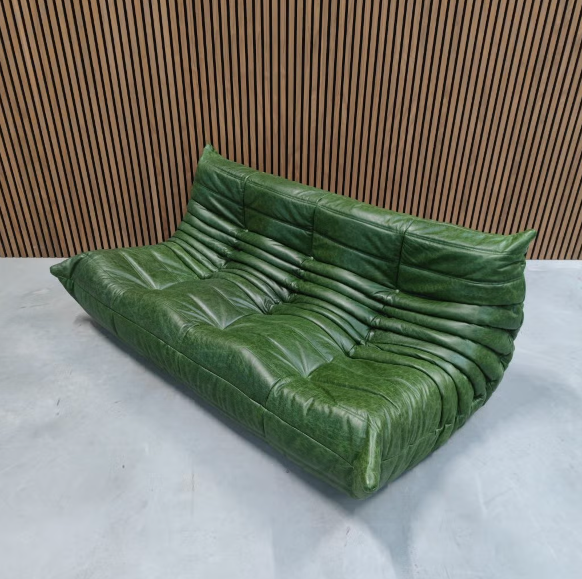 Ligne Roset Togo Modular Set – Green Leather