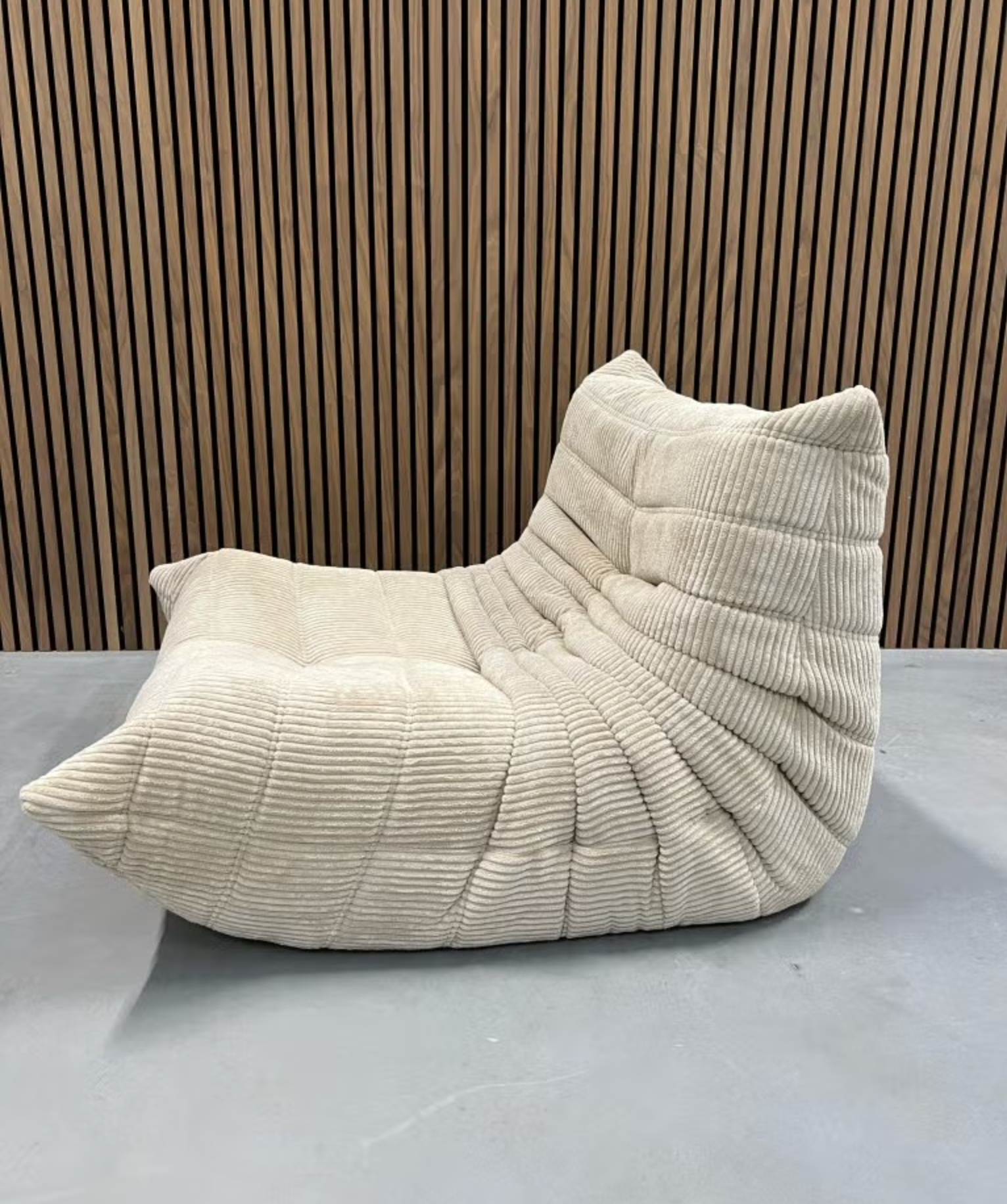 Togo Loungestoel - Tweezitsbank Beige Corduroy