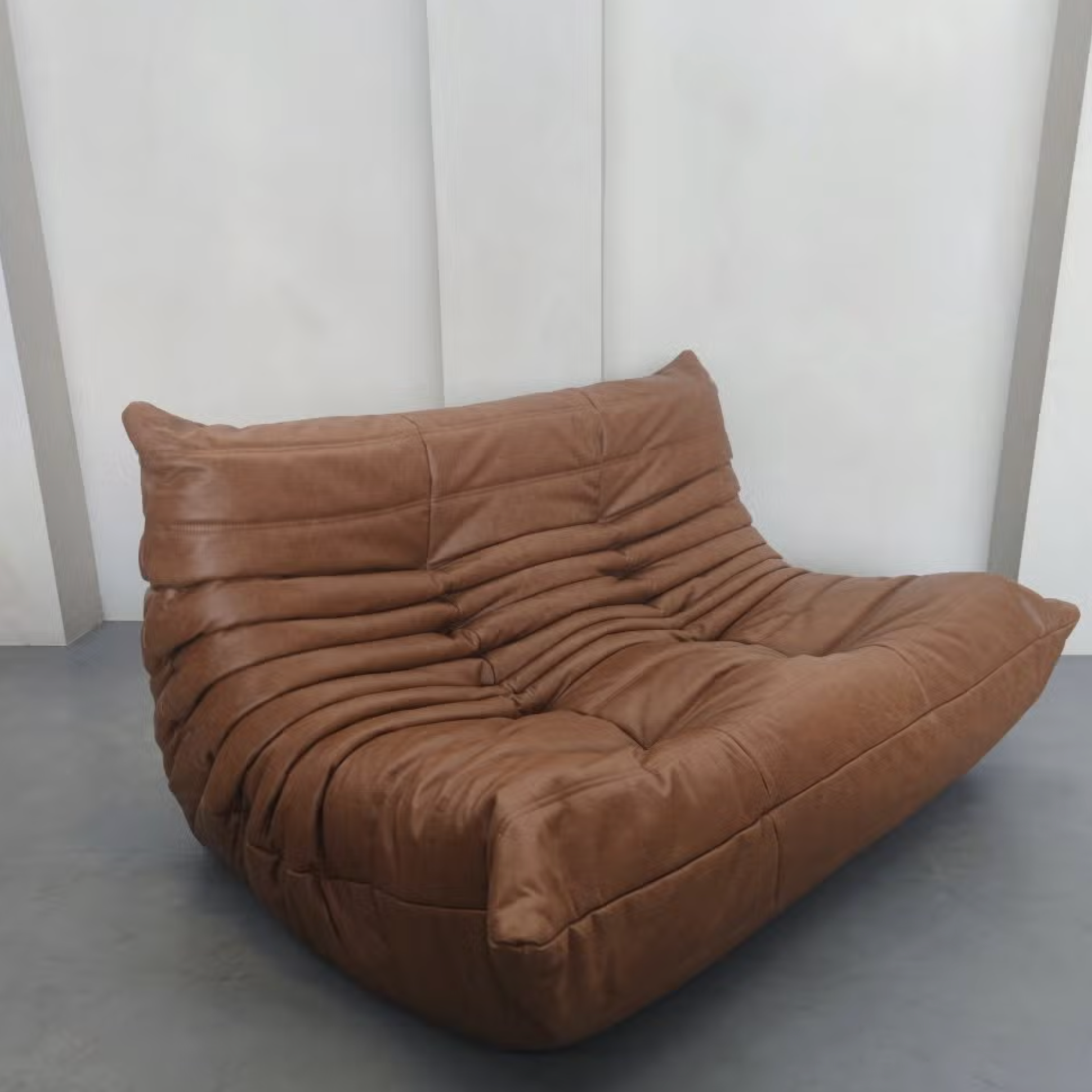 Ligne Roset Togo 2-Seater Sofa – Cognac Leather