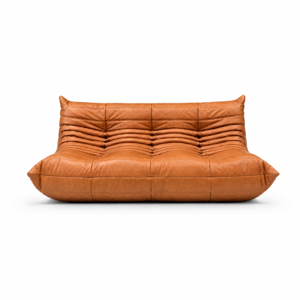 Ligne Roset Togo 3-Seater Sofa – Cognac Leather