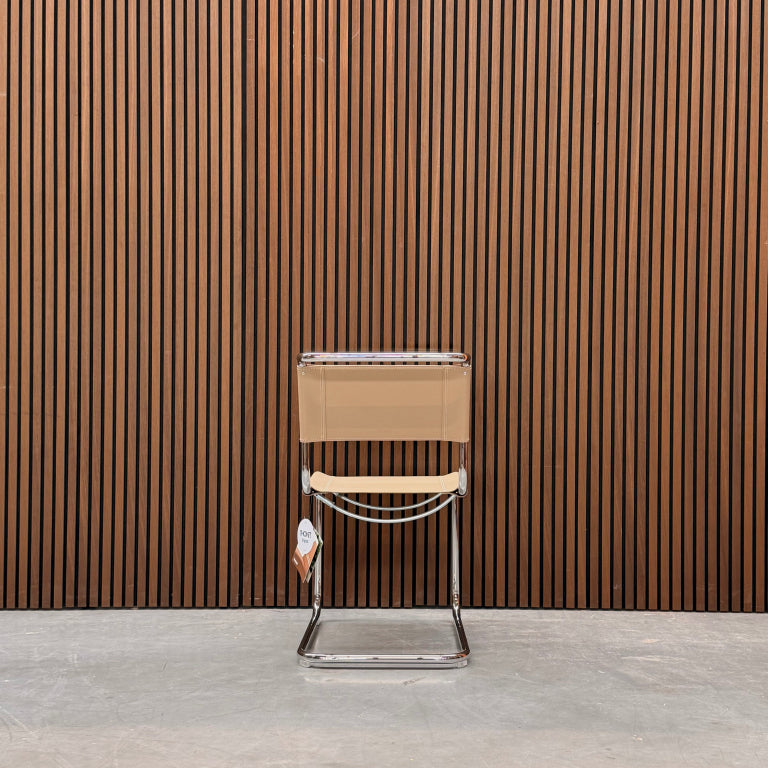 Thonet S33 Chair – Beige Saddle Leather