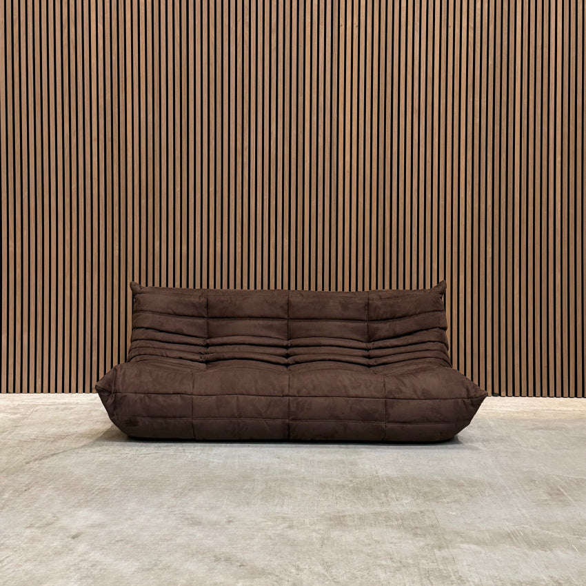 Ligne Roset Togo 3-Seater Sofa – Brown Alcantara
