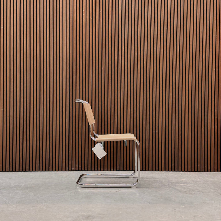 Thonet S33 Chair – Beige Saddle Leather