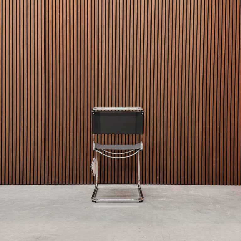 Thonet S33 Chair – Black Saddle Leather