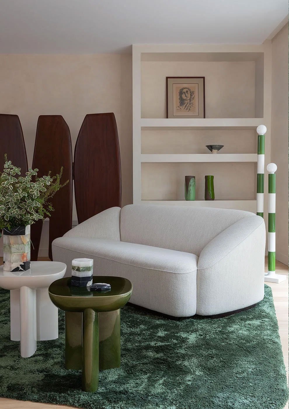 Pierre Frey Jimmy Table with Pedestal