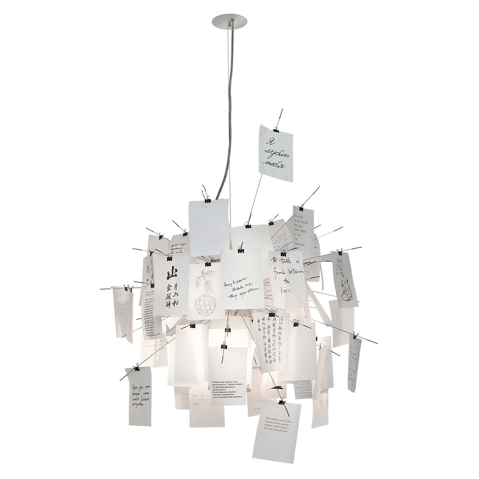 Ingo Maurer Zettel'z 5 Suspension Lamp Ø80cm