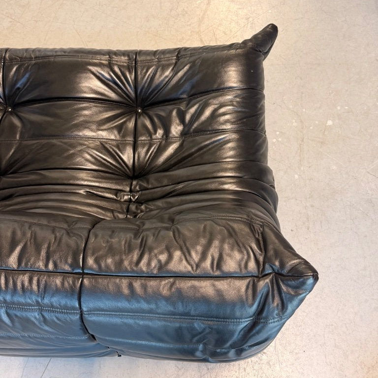 Ligne Roset Togo 3-Seater Sofa – Black Leather