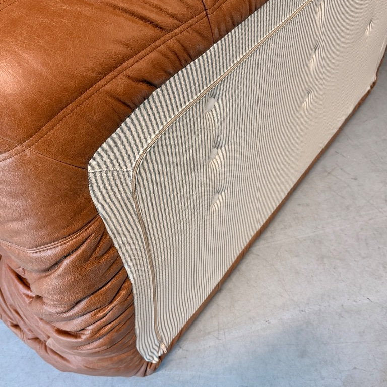 Ligne Roset Togo 3-Seater Sofa – Cognac Leather