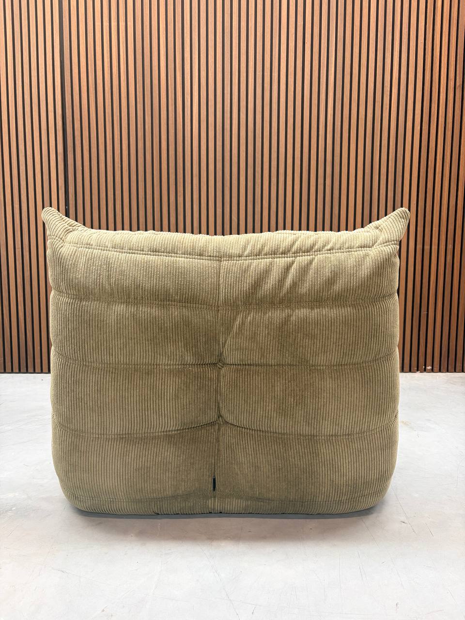 Ligne Roset Togo 1-Seater Sofa – Corduroy Olive Green