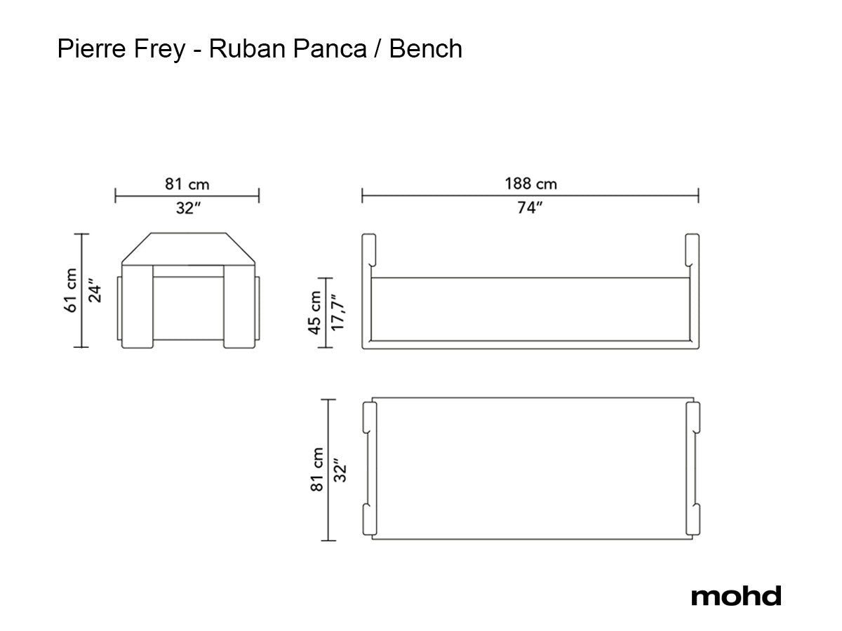 Pierre Frey Ruban Bench