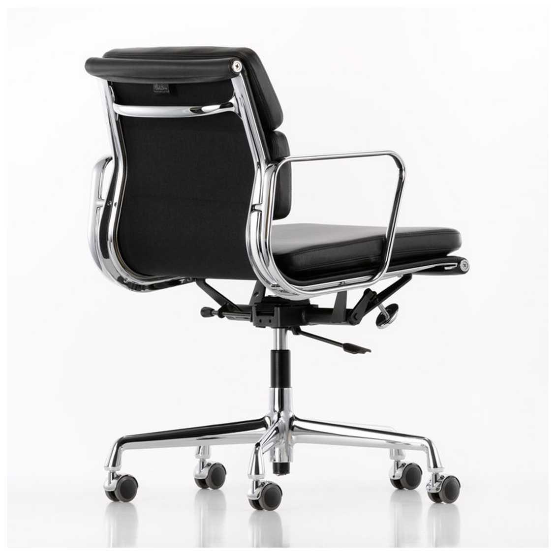 VITRA Soft Pad Chair EA 217 - Polished / Leather