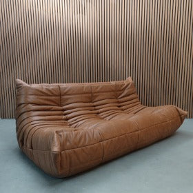 Ligne Roset Togo Large Settee 3-zits | Cognac Leather
