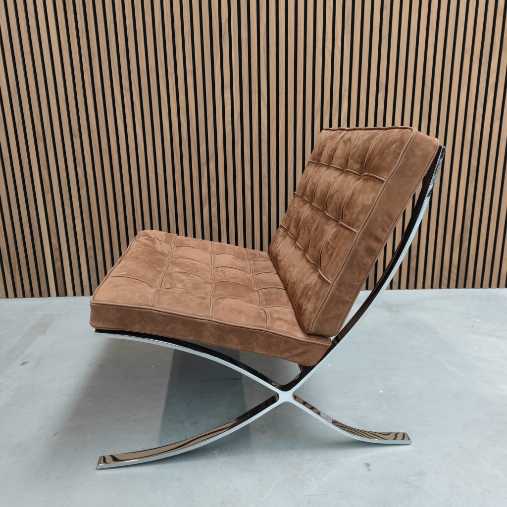 Knoll Barcelona chair - Cognac Suede limited edition