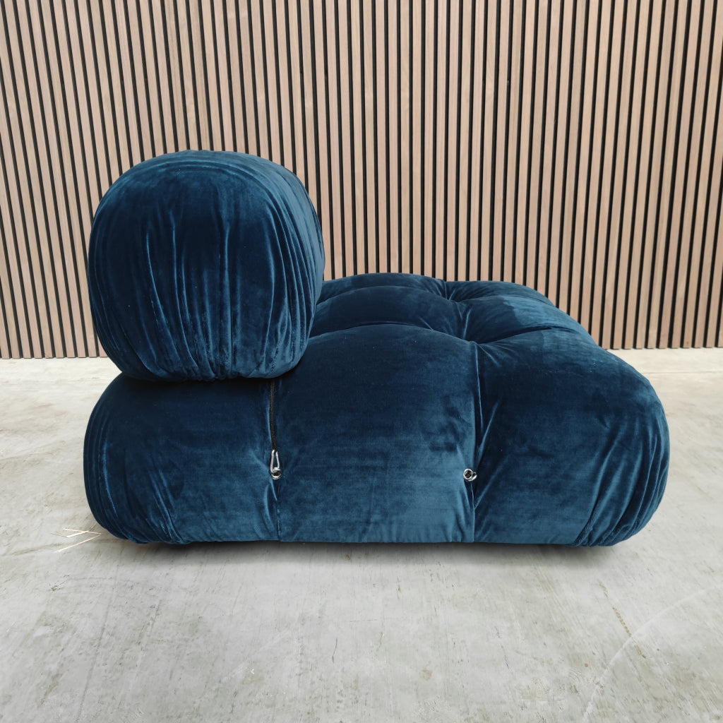 Vintage B&amp;B Italia Camaleonda Module in Blauw microvezel