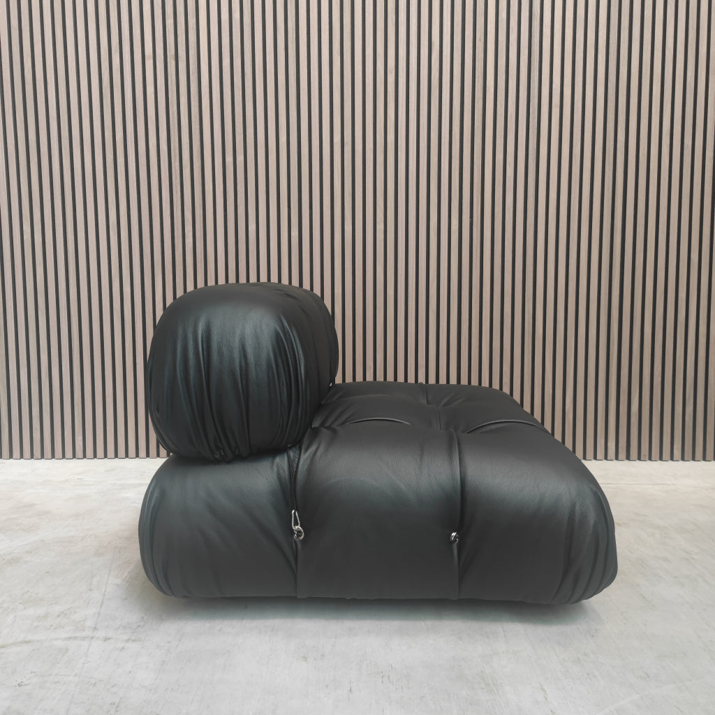 Vintage B&amp;B Italia Camaleonda element  Zwart leder