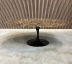 Saarinen High Tulip Table -  brown Emperador marmer