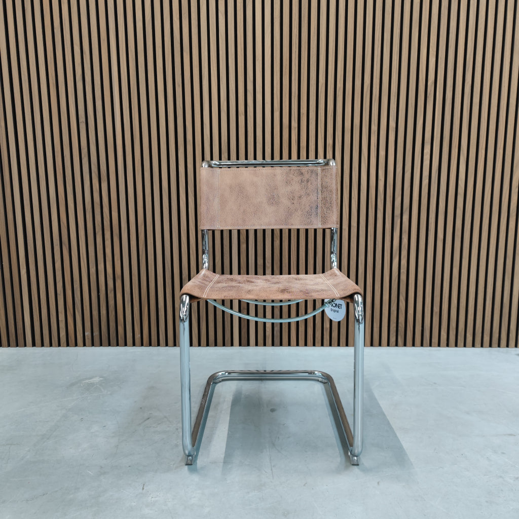 Thonet S 33 Buffalo leather dining chair