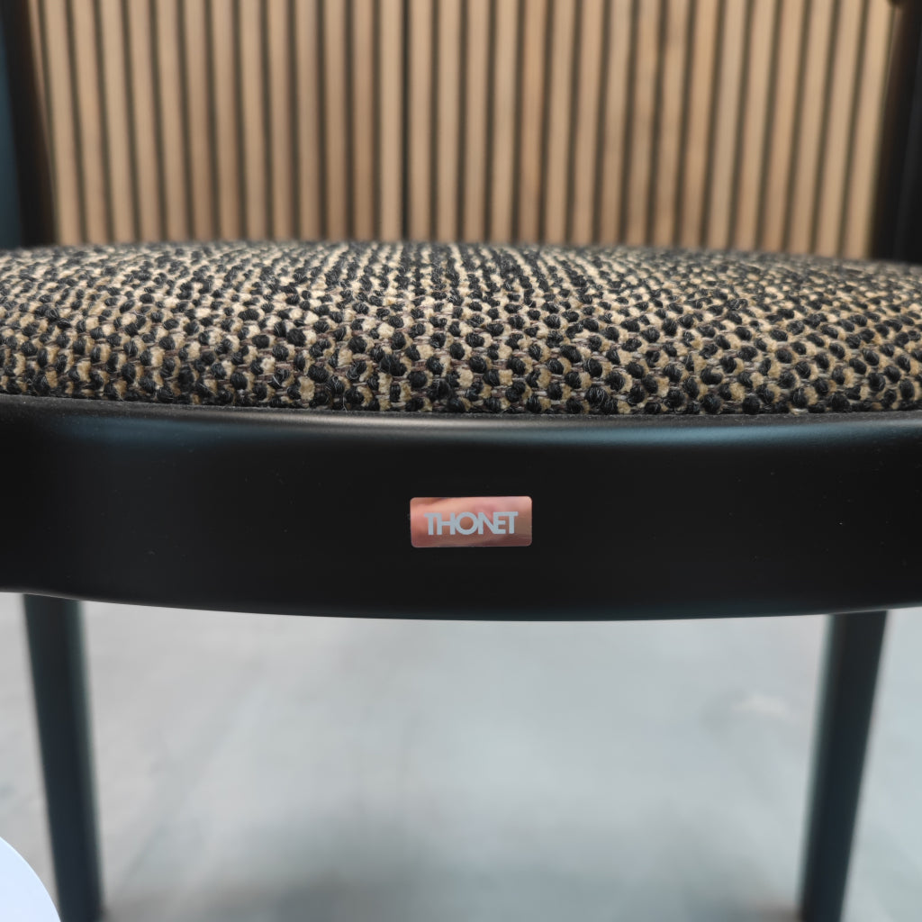 Thonet 118 F - Armstoel - Zwart gelakt beuken