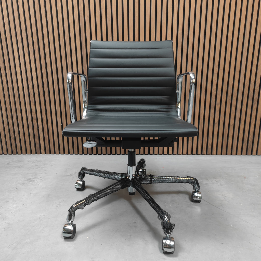 Vitra Eames EA 117 Bureaustoel premium F Nero leder