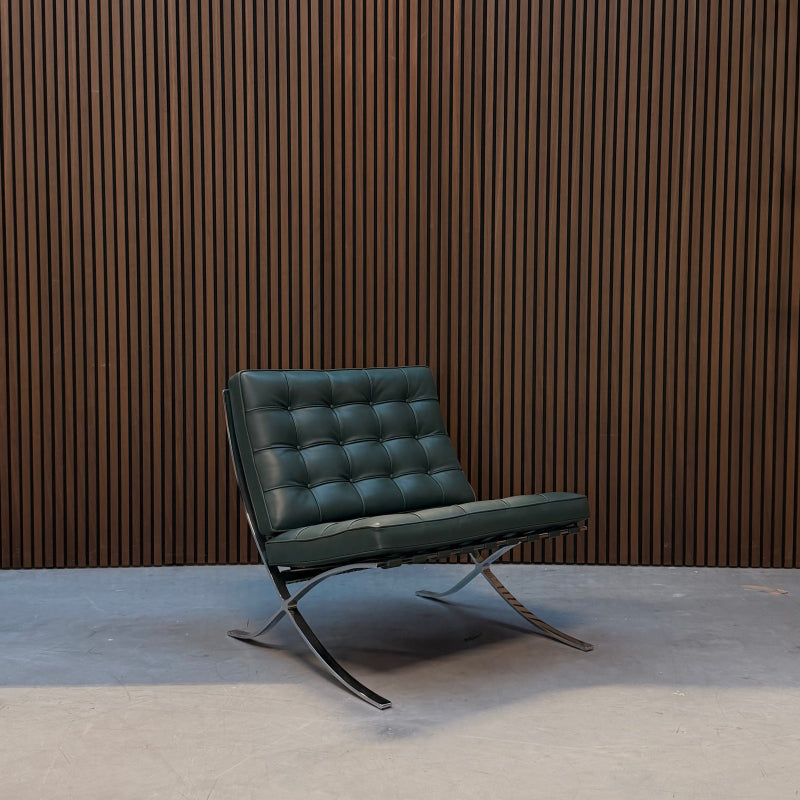Knoll Barcelona Chair - Bauhaus Green Leather