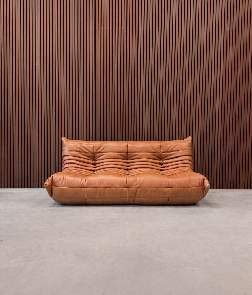 Ligne Roset Togo Large Settee 3-zits | Cognac Leder
