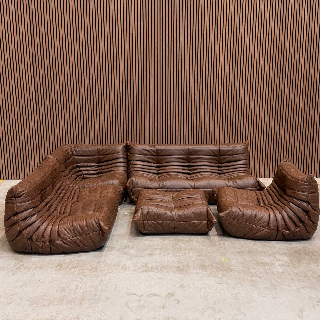 Ligne Roset Togo Modulaire Set | Mocha Leder